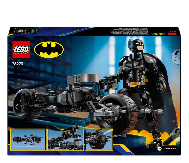 LEGO SUPER HEROES 76273 Figurka Batmana do zbudowania i batcykl - 1248520 - zdjęcie 6